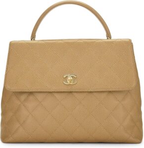 Chanel Beige Quilted Kelly Bag