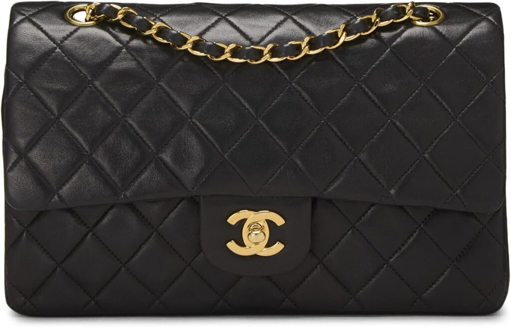 Chanel Black Quilted Lambskin Classic medium