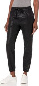 HUDSON womens Coated Utility Jogger With Zipper Hem