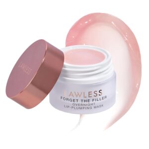 LAWLESS Forget the Filler Lip Mask - Sweet Dreams - Premium Overnight Lip Plumping Treatment with Natural Ingredients Designed to Plump, Hydrate, and Smooth Lips - 0.28 oz