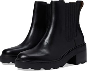 Madewell The Gwenda Platform Ankle Boots for Women in Leather - Man-Made Sole - Stacked Heel Design